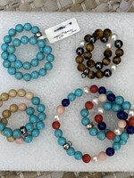 Eredeti Thomas Sabo - több ásványos, kisebb szemű charmkarkötők