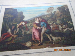 Palma Vecchio(1480-1528):"Jákob és Ráhel"Nyomat,Franklin Nyomda képanyag archivumából