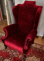 Nagy méretű füles fotel