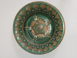 Teimel István óbányai cserép tányérja 1968