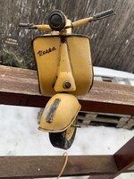 Retró nagy 1980-as Vespa "Berkeley Designs" fém antik motoros robogó 16"L