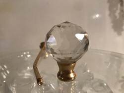 KRISTÁLYGÖMB MENETES FÉM SZÁRRAL - GÖMB - 4 x 3 cm - SZÁR - 13 cm