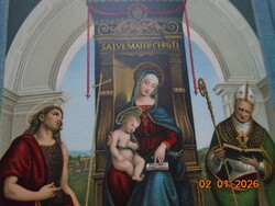 RAFFAELLO:Az Ansidei Madonna,Nyomat,Franklin Nyomda képanyag archivumából
