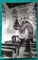 Csaroda, középkori eredetű Református templombelső, népi reneszánsz, 1984, postatiszta képeslap