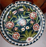 GYÖNYÖRŰ MÁZAS KERÁMIA FALITÁL KÍNÁLÓ ASZTALKÖZÉP -  31 cm - Art&Decoration