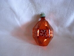 RÉGI ÜVEG KARÁCSONYFADÍSZ - LAMPION! (ÁTTETSZŐ!)
