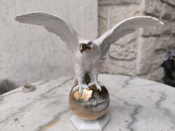 Gyönyörű Turul Sas porcelán szobor Militaria jellegű Adler Német porcelán