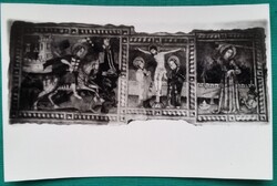 Tarpai református templom, XV. századi eredetű középkori falkép, művészet, fotó, képeslap