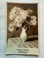 Antik, régi virágos képeslap - Postatiszta             - kedvezményes áron
