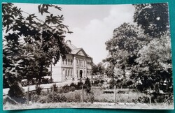 Szabadszállás, Tanácsháza, épület, közlekedés, lovaskocsi,  1964, futott képeslap
