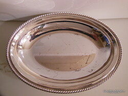 TÁLCA - EZÜSTÖZÖTT - 30 cm - MONOGRAMOS - JELZETT - 30 x 23 x 4 cm - HIBÁTLAN