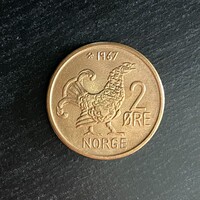 Norvégia - Norway - 2 ore - 1967 coin