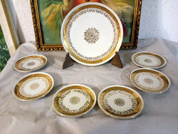 MESÉS Bavaria csupaarany PORCELÁN  DESSZERTES KÉSZLET- Art&Decoration