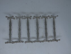 6 db 13 latos antik ezüst pesti késbak