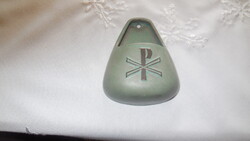 Német  kerámia fali szenteltvíz tartó   Szép állapot  !  9 x 11 cm