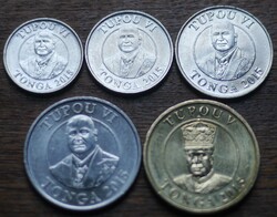 Tonga 5-10-20-50 seniti + 1 paanga 2015