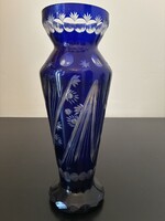 Kobaltkék ólomkristály váza eladó