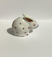 Herendi, antik Herendi, „ó Herendi”, piros pöttyös mini nyúl, kisnyúl, nyuszi. HIBÁTLAN.