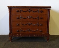 1Y826 Régi neobarokk stílusú ál komód ágyneműtartó