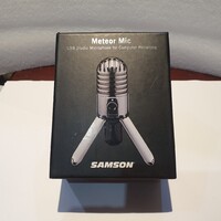 High-Quality Full Chrome Samson Meteor Mic USB Condenser Studio Microphone Hi-Fi