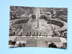 Képeslap (6) - Olaszország - Róma - Kilátás a Szent Péter-bazilika kupolájából 1960-as évek