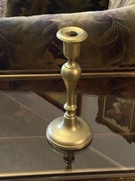 NAGYMÉRETŰ, NEHÉZ ALPAKKA GYERTYATARTÓ 27 CM