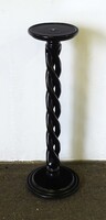 1Y815 Csavart spirál oszlopos fekete posztamens 81 cm