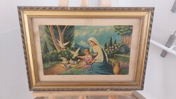 Szentkép festmény 58x42 cm kerettel