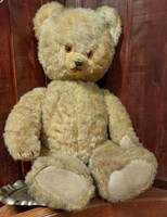 Régi szalmával tömött mackó(55cm)