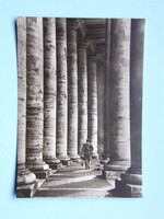 Képeslap (6) - Olaszország - Róma - A Szent Péter tér oszlopcsarnoka 1960-as évek
