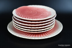 RITKASÁG, SARREGUEMINES FAJANSZ, 6 SZEMÉLYES KÉSZLET, KAGYLÓ FORMÁVAL