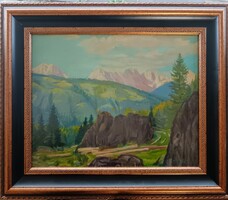 "Jandi" Nyugalmat áraszt magából ez a kép.Festmény papír hordozón.