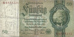 50 reichsmark 1933 Németország Vízjel David Hansemanns 2.