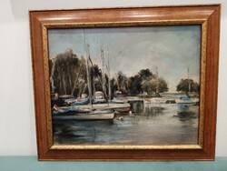 Acsa Szűcs Imre "Velencei tó " olaj festmény..postázom