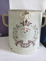 Francia vidéki stílusú fém tároló / dekor vödör – „Cuisine Maison”