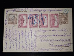 1923, Szentes, inflációs levelezőlap ritka SZENTES / PÉNZROVATOLÁS bélyegzéssel