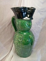 Nagy, 27,5 cm magas zöld Miska kancsó