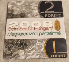 2008-as Dísztokos forgalmi sor Magyarország pénzérméi 4000db BU BÚCSÚ AZ 1.ÉS 2.FORINTOSTÓL