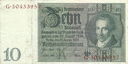 10 reichsmark reichsmarka 1929 Németország Vj. A. Thaers 2.