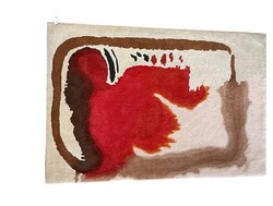 Tisca Forster kézzel tűzött francia gyapjúszőnyeg, 1980s évek, 160x240 cm.