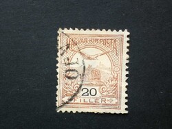 Magyarország 1900 Turul 20 f ..ajó, borítékmaradvány I
