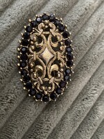 Bross aranyozott, gránát kövekkel