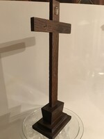 KERESZT - FA - ANTIK - 32 x 14 cm  - HIBÁTLAN