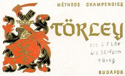 Boros címke: Törley, Budafok.