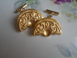 Félhold alakú  új , elegáns,   fém mandzsetta gombok.