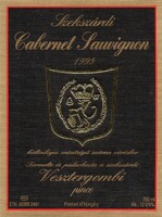 Boros címke: Szekszárdi Cabernet Sauvignon.