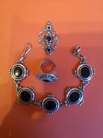Régi art deco stílusú nagyon szép ezüstozott ékszerek egyben eladó