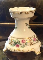 HOLLÓHÁZI JELZETT PORCELÁN GYERTYATARTÓ 11 CM
