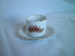 Régi Budapest Aquincum porcelán emlék gyufatartó.