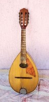 Lapos hátú portugál mandolin. Felújítandó állapotban